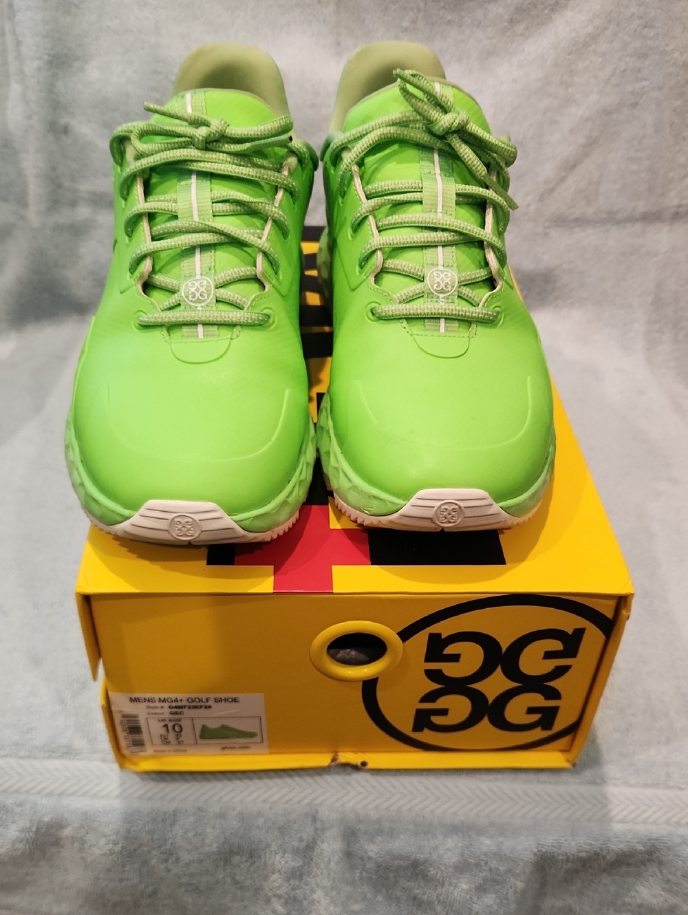G/Fore Men's MG4+ Lime Green Golf Shoes In EUC